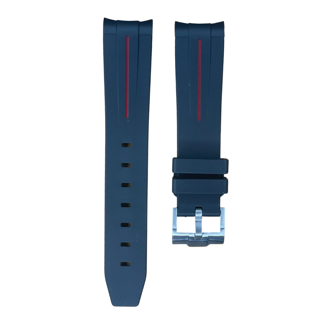 MoonSwatch Mission To Mercury Black/red Integrated Rubber Watch Strap 20mm