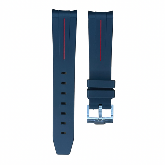 MoonSwatch Mission To Mercury Black/red Integrated Rubber Watch Strap 20mm