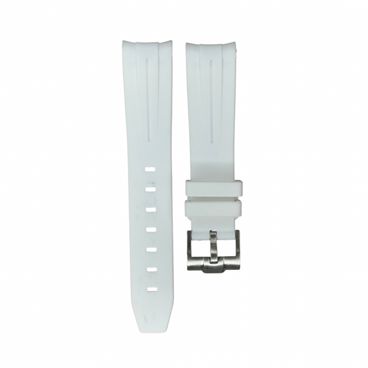 MoonSwatch Mission To Uranus White Integrated Rubber Watch Strap 20mm