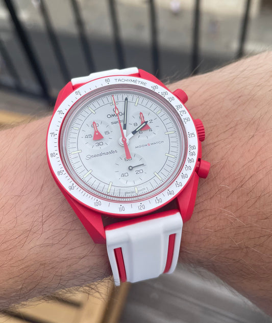 Mission To Mars Red/White Quick Release Strap